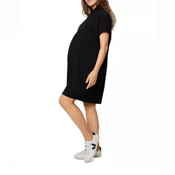 Ingrid & Isabel Everywhere Maternity Tunic Dress Black Size Medium - Picture 2 of 13